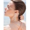 imageSWEETV Crystal Wedding Earrings for Brides Bridesmaid Bridal Earrings for Wedding Fancy Cubic Zirconia Rhinestone Dangling Earrings for Women Prom Party Jewelry Gifts SilverGold PlatedSilver