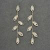 imageSWEETV Crystal Wedding Earrings for Brides Bridesmaid Bridal Earrings for Wedding Fancy Cubic Zirconia Rhinestone Dangling Earrings for Women Prom Party Jewelry Gifts SilverGold PlatedGold