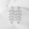 imageSWEETV Crystal Wedding Earrings for Brides Bridesmaid Bridal Earrings for Wedding Fancy Cubic Zirconia Rhinestone Dangling Earrings for Women Prom Party Jewelry Gifts SilverGold PlatedSilverLeaf 01