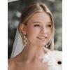 imageSWEETV Crystal Wedding Earrings for Brides Bridesmaid Bridal Earrings for Wedding Fancy Cubic Zirconia Rhinestone Dangling Earrings for Women Prom Party Jewelry Gifts SilverGold PlatedGold