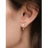 imageSWEETV Screw Back Cubic Zirconia Huggie Half Hoop Earrings for Women 14K Gold Plated 925 Sterling Silver Hoop Earrings with Tiny Small Ball Screw BackGold