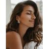 imageSWEETV Statement Geometric Dangle Drop Earrings for Women Trendy Chunky Twisted Knot Link Earring Dupes Fashion Womens Stud Earrings Jewelry Gift01 Silver