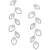 imageSWEETV Crystal Wedding Earrings for Brides Bridesmaid Bridal Earrings for Wedding Fancy Cubic Zirconia Rhinestone Dangling Earrings for Women Prom Party Jewelry Gifts SilverGold PlatedSilverLeaf 02