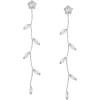 imageSWEETV Crystal Wedding Earrings for Brides Bridesmaid Bridal Earrings for Wedding Fancy Cubic Zirconia Rhinestone Dangling Earrings for Women Prom Party Jewelry Gifts SilverGold PlatedSilverOlive Leaf