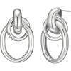 imageSWEETV Statement Geometric Dangle Drop Earrings for Women Trendy Chunky Twisted Knot Link Earring Dupes Fashion Womens Stud Earrings Jewelry Gift02 Silver