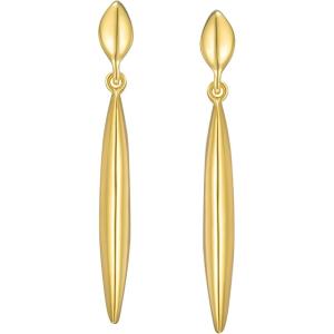 imageSWEETV 14K Gold Plated Statement Drop Dangle Earrings for Women Stunning Teardrop Waterdrop Leverback Womens Earrings Jewelry Gift 925 Sterling Silver Hypoallergenic04 Gold