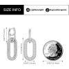 imageSWEETV 14K Gold Convertible Paperclip Earrings for Women Cubic Zirconia Dainty Link Huggie Hoop Earrings Frame Drop Dangle EarringsStyle2Gold