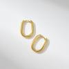imageSWEETV 14K Gold Convertible Paperclip Earrings for Women Cubic Zirconia Dainty Link Huggie Hoop Earrings Frame Drop Dangle EarringsStyle2Gold