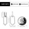 imageSWEETV 14K Gold Convertible Paperclip Earrings for Women Cubic Zirconia Dainty Link Huggie Hoop Earrings Frame Drop Dangle EarringsStyle3Silver