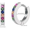 imageSWEETV 925 Sterling Silver Huggie Hoop Earrings for Women GirlsTiny Small Cartilage Hoop Earring02 RainbowSilver6mm
