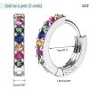 imageSWEETV 925 Sterling Silver Huggie Hoop Earrings for Women GirlsTiny Small Cartilage Hoop Earring02 RainbowSilver8mm