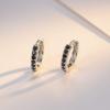 imageSWEETV 925 Sterling Silver Huggie Hoop Earrings for Women GirlsTiny Small Cartilage Hoop Earring03 Black8mm