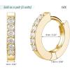imageSWEETV 925 Sterling Silver Huggie Hoop Earrings for Women GirlsTiny Small Cartilage Hoop Earring04 Gold6mm