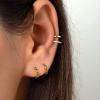 imageSWEETV 925 Sterling Silver Huggie Hoop Earrings for Women GirlsTiny Small Cartilage Hoop Earring05 RainbowGold8mm