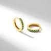 imageSWEETV 925 Sterling Silver Huggie Hoop Earrings for Women GirlsTiny Small Cartilage Hoop Earring08 EmeraldGold8mm