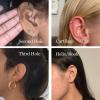 imageSWEETV 925 Sterling Silver Huggie Hoop Earrings for Women GirlsTiny Small Cartilage Hoop Earring10 Silver Set6mm8mm