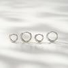 imageSWEETV 925 Sterling Silver Huggie Hoop Earrings for Women GirlsTiny Small Cartilage Hoop Earring12 RainbowSilver Set6mm8mm