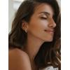 imageSWEETV 925 Sterling Silver Huggie Hoop Earrings for Women GirlsTiny Small Cartilage Hoop Earring15 PearlGold9mm