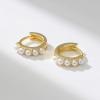 imageSWEETV 925 Sterling Silver Huggie Hoop Earrings for Women GirlsTiny Small Cartilage Hoop Earring15 PearlGold9mm
