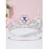 imageSWEETV Birthstone Crowns for Women Girls Heart Birthday Tiara Headband Silver Headpiece for BirthDay06 JunIridescentPearl