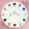 imageSWEETV Birthstone Crowns for Women Girls Heart Birthday Tiara Headband Silver Headpiece for BirthDay09 SepSapphire