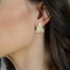 imageSWEETV Chunky Gold Hoop Earrings Teardrop CZ 14K Gold Plated Hoop Earrings for Women Trendy Statement Stud Earrings Jewelry for Women Girls Gift02Gold