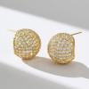 imageSWEETV Chunky Gold Hoop Earrings Teardrop CZ 14K Gold Plated Hoop Earrings for Women Trendy Statement Stud Earrings Jewelry for Women Girls Gift03Gold