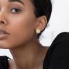 imageSWEETV Chunky Gold Hoop Earrings Teardrop CZ 14K Gold Plated Hoop Earrings for Women Trendy Statement Stud Earrings Jewelry for Women Girls Gift03Gold
