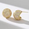 imageSWEETV Chunky Gold Hoop Earrings Teardrop CZ 14K Gold Plated Hoop Earrings for Women Trendy Statement Stud Earrings Jewelry for Women Girls Gift03Gold
