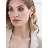 imageSWEETV Chunky Gold Hoop Earrings Teardrop CZ 14K Gold Plated Hoop Earrings for Women Trendy Statement Stud Earrings Jewelry for Women Girls GiftSilver
