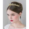 imageSWEETV Crystal Wedding Tiara for Bride ampamp Flower Girls  Princess Tiara Headband Pageant Crown Bridal Hair Jewelry for Women and Girls SilverGold