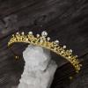 imageSWEETV Crystal Wedding Tiara for Bride ampamp Flower Girls  Princess Tiara Headband Pageant Crown Bridal Hair Jewelry for Women and Girls SilverGold