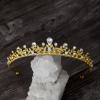 imageSWEETV Crystal Wedding Tiara for Bride ampamp Flower Girls  Princess Tiara Headband Pageant Crown Bridal Hair Jewelry for Women and Girls SilverGold