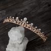 imageSWEETV Crystal Wedding Tiara for Bride ampamp Flower Girls  Princess Tiara Headband Pageant Crown Bridal Hair Jewelry for Women and Girls SilverRose Gold