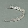 imageSWEETV Crystal Wedding Tiara for Bride ampamp Flower Girls  Princess Tiara Headband Pageant Crown Bridal Hair Jewelry for Women and Girls SilverSilver