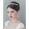 imageSWEETV Crystal Wedding Tiara for Bride ampamp Flower Girls  Princess Tiara Headband Pageant Crown Bridal Hair Jewelry for Women and Girls SilverSilver