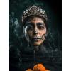 imageSWEETV Halloween Costume Crowns and Tiaras for Women Gothic Black Witch Evil Queen Crown Hair AccessoriesDemons Eye