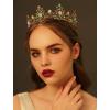 imageSWEETV Queen Crown for Women  Baroque Wedding Tiaras and CrownsJeweled Tiara CrownProm Birthday Halloween Hair Accessories0Multicolored