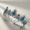 imageSWEETV Queen Crown for Women  Baroque Wedding Tiaras and CrownsJeweled Tiara CrownProm Birthday Halloween Hair Accessories1Blue