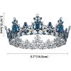imageSWEETV Queen Crown for Women  Baroque Wedding Tiaras and CrownsJeweled Tiara CrownProm Birthday Halloween Hair Accessories1Blue