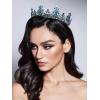 imageSWEETV Queen Crown for Women  Baroque Wedding Tiaras and CrownsJeweled Tiara CrownProm Birthday Halloween Hair Accessories1Blue