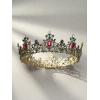 imageSWEETV Queen Crown for Women  Baroque Wedding Tiaras and CrownsJeweled Tiara CrownProm Birthday Halloween Hair Accessories3Black  Red