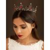 imageSWEETV Queen Crown for Women  Baroque Wedding Tiaras and CrownsJeweled Tiara CrownProm Birthday Halloween Hair Accessories3Black  Red