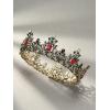 imageSWEETV Queen Crown for Women  Baroque Wedding Tiaras and CrownsJeweled Tiara CrownProm Birthday Halloween Hair Accessories3Black  Red