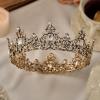 imageSWEETV Queen Crown for Women  Baroque Wedding Tiaras and CrownsJeweled Tiara CrownProm Birthday Halloween Hair Accessories5Bronze  Clear