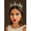 imageSWEETV Queen Crown for Women  Baroque Wedding Tiaras and CrownsJeweled Tiara CrownProm Birthday Halloween Hair Accessories5Bronze  Clear