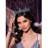 imageSWEETV Queen Crown for Women  Baroque Wedding Tiaras and CrownsJeweled Tiara CrownProm Birthday Halloween Hair AccessoriesBlack Gray  Purple