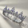 imageSWEETV Queen Crown for Women  Baroque Wedding Tiaras and CrownsJeweled Tiara CrownProm Birthday Halloween Hair AccessoriesBlack Gray  Purple