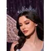 imageSWEETV Queen Crown for Women  Baroque Wedding Tiaras and CrownsJeweled Tiara CrownProm Birthday Halloween Hair AccessoriesBlack Gray  Purple