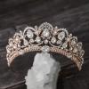 imageSWEETV Rose Gold Wedding Tiaras and Crowns for Women Rhinestone Queen Tiara Headpieces for Women Crystal Hair AccessoriesRose Gold